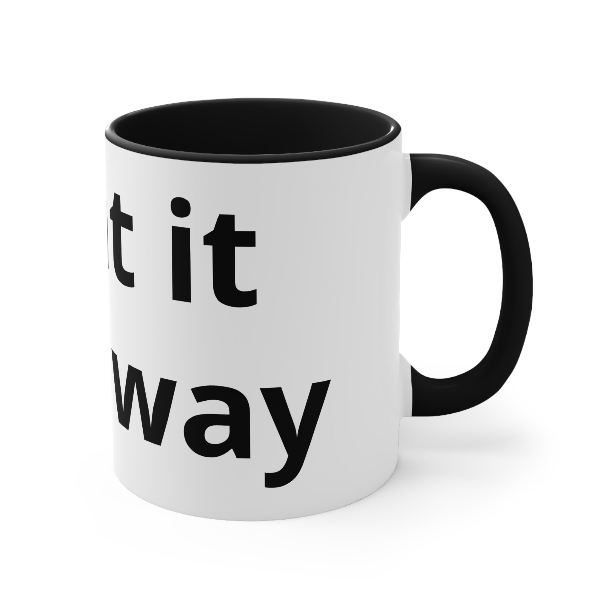 Accent Mug — Customizable Pink Accent Coffee Mug (Print Your Way)