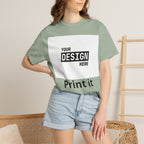 Custom Printed T-Shirt — "Your Design Here" Garment-Dyed Tee