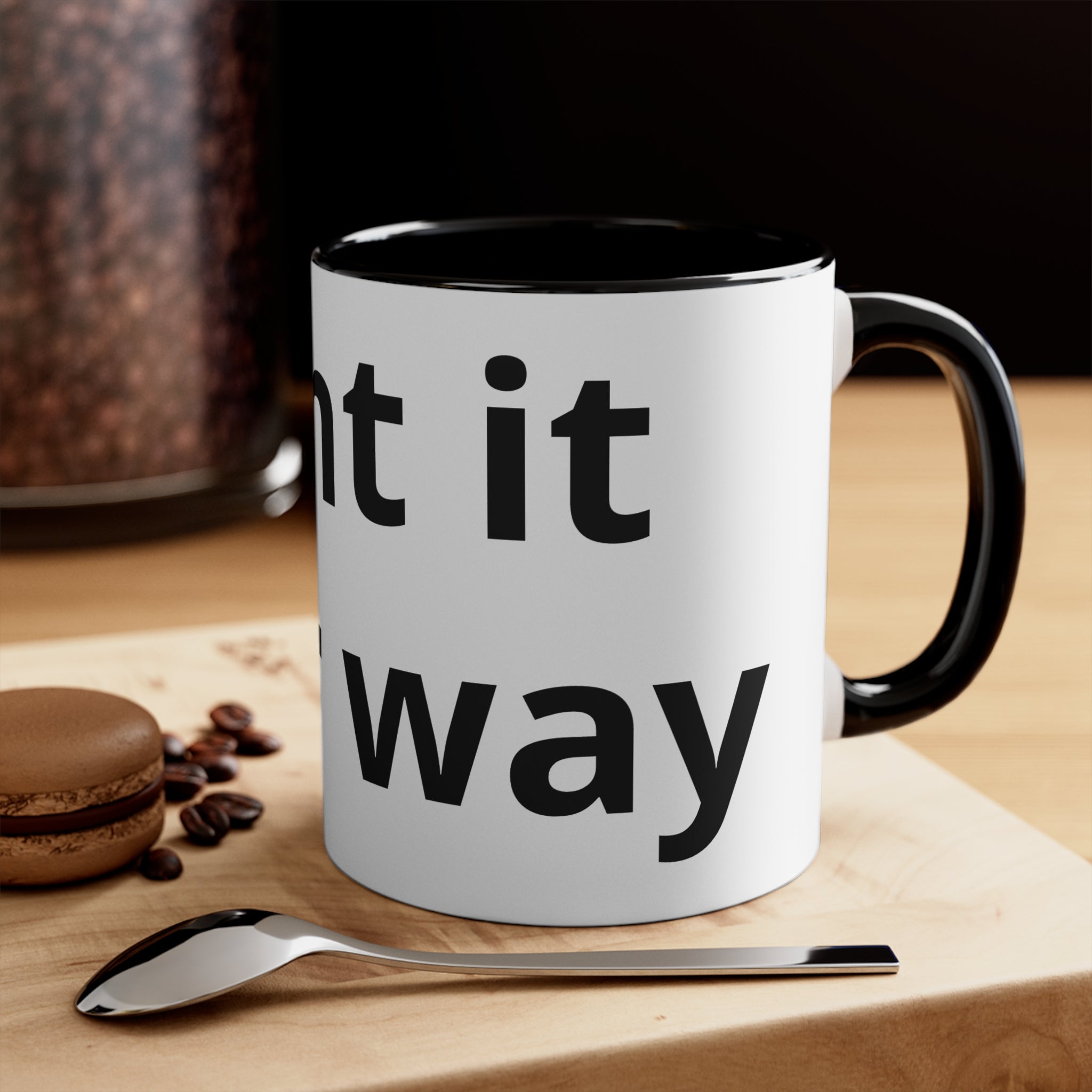 Accent Mug — Customizable Pink Accent Coffee Mug (Print Your Way)