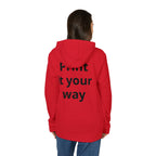 Custom Fleece Hoodie — 'Print It Your Way' White Zip Pullover