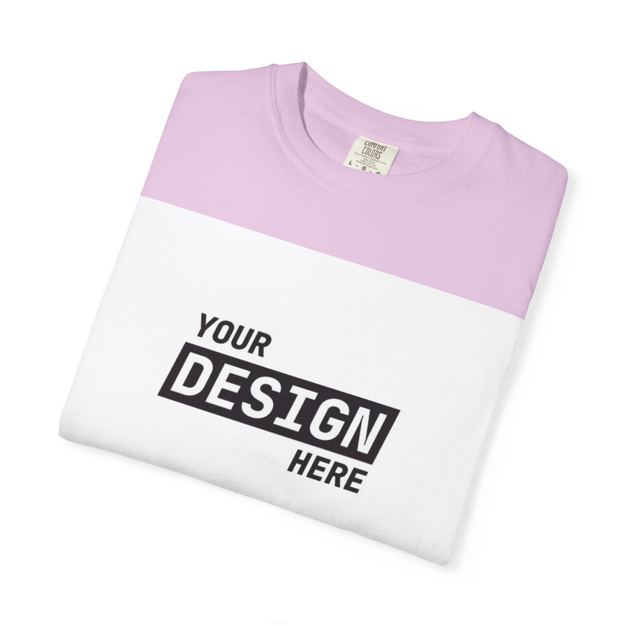 Custom Printed T-Shirt — "Your Design Here" Garment-Dyed Tee