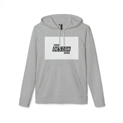 Custom Fleece Hoodie — 'Print It Your Way' White Zip Pullover