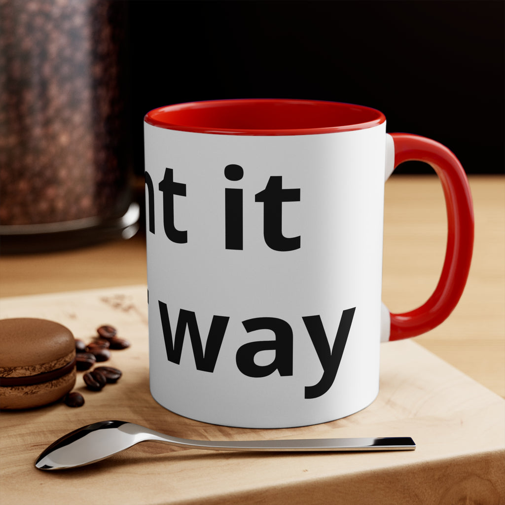 Accent Mug — Customizable Pink Accent Coffee Mug (Print Your Way)