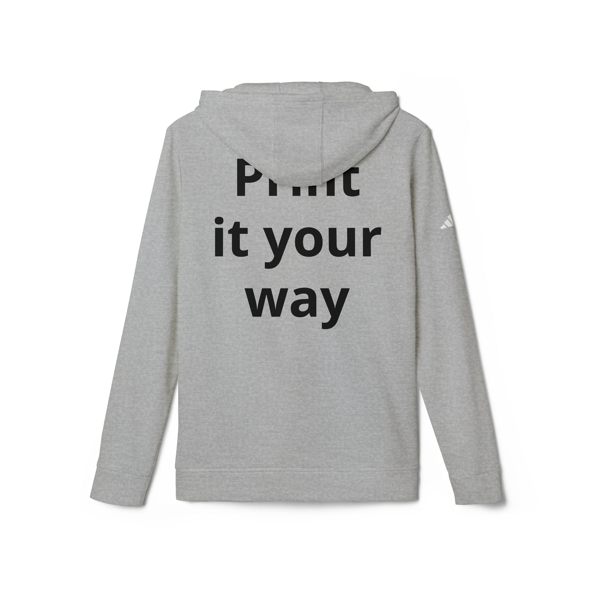 Custom Fleece Hoodie — 'Print It Your Way' White Zip Pullover