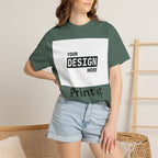 Custom Printed T-Shirt — "Your Design Here" Garment-Dyed Tee