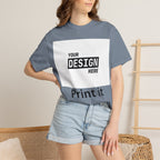 Custom Printed T-Shirt — "Your Design Here" Garment-Dyed Tee