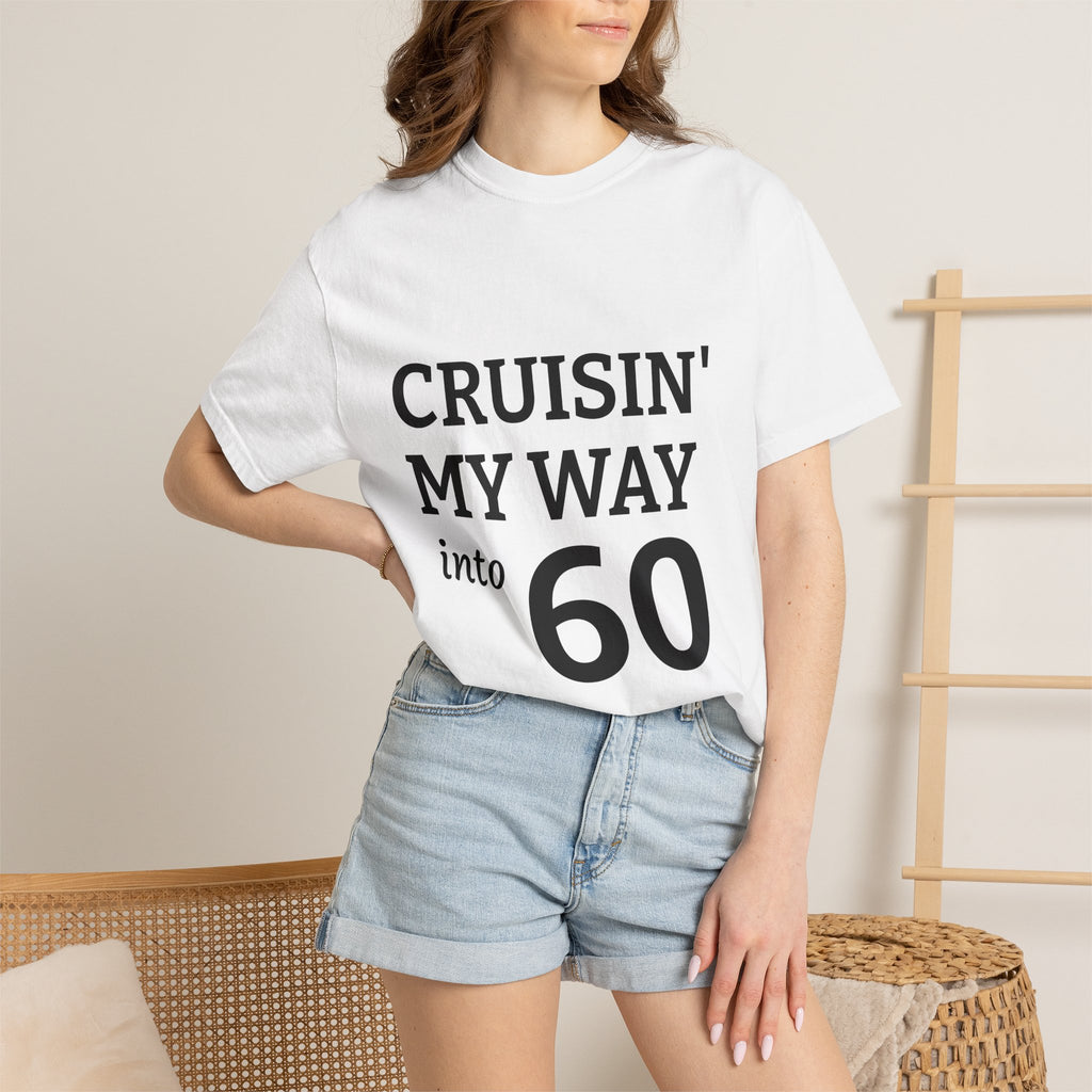 Cruisin' My Way into 60 T-Shirt — Funny 60th Birthday Tee for Men & Women