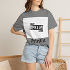 Custom Printed T-Shirt — "Your Design Here" Garment-Dyed Tee