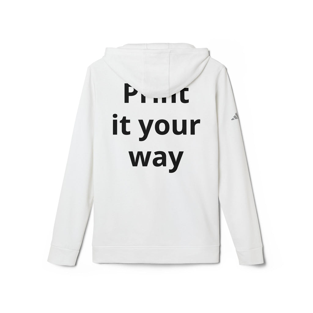 Custom Fleece Hoodie — 'Print It Your Way' White Zip Pullover