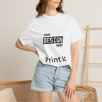 Custom Printed T-Shirt — "Your Design Here" Garment-Dyed Tee