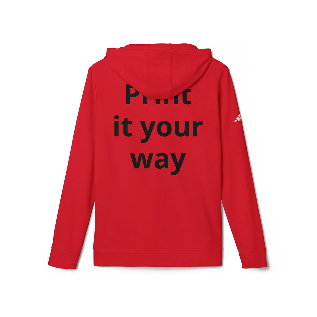 Custom Fleece Hoodie — 'Print It Your Way' White Zip Pullover