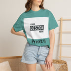 Custom Printed T-Shirt — "Your Design Here" Garment-Dyed Tee