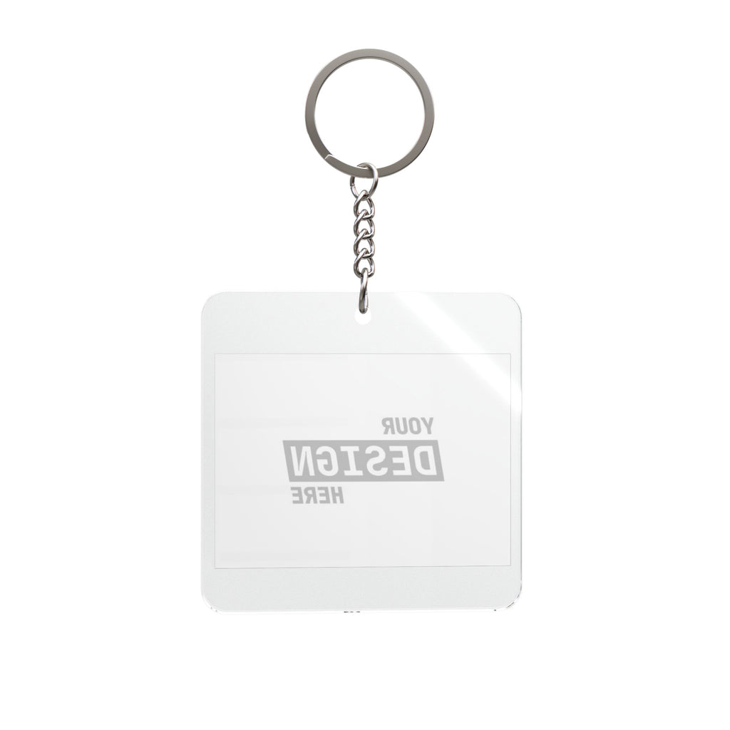 Personalized Square Keychain — Custom Photo or Design Insert