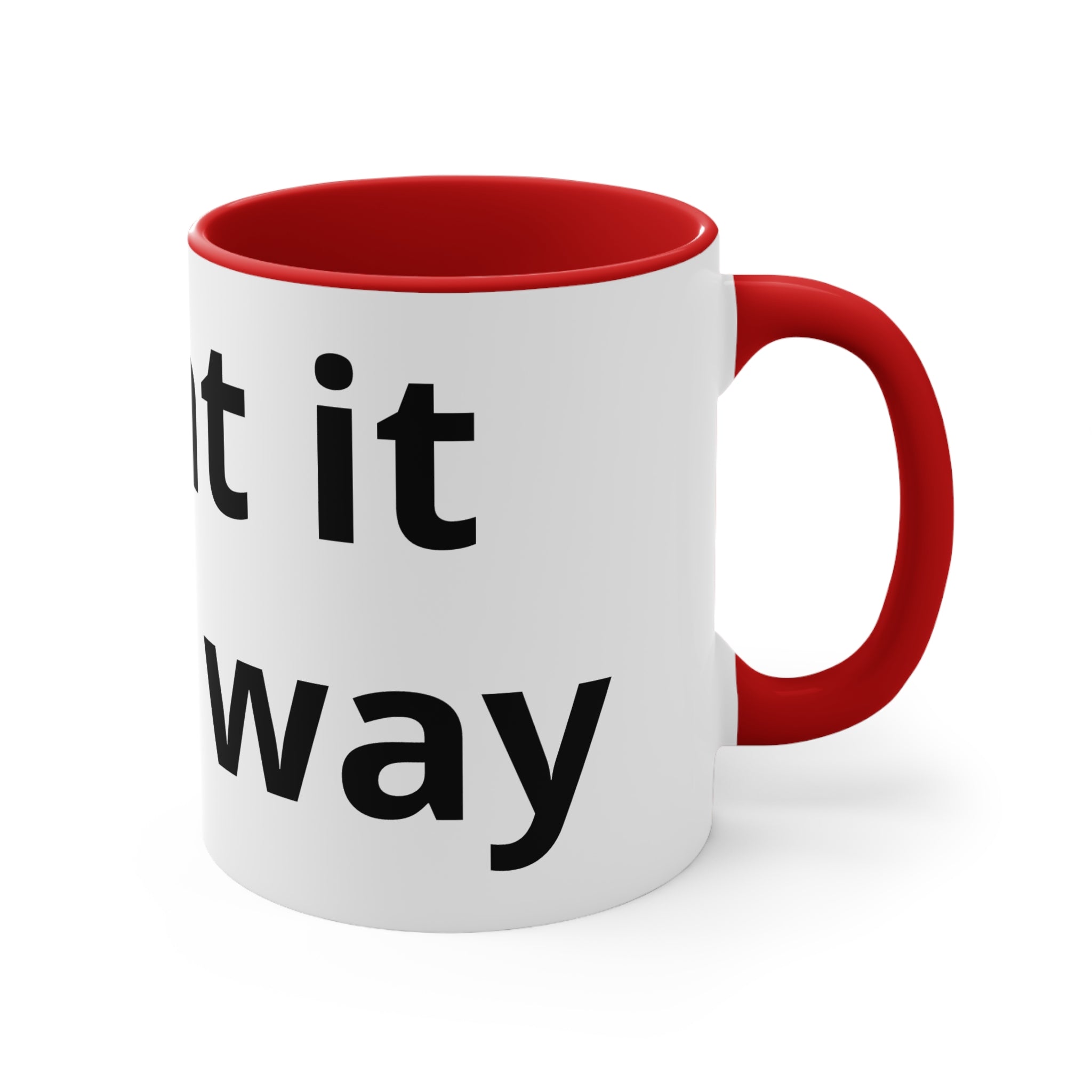 Accent Mug — Customizable Pink Accent Coffee Mug (Print Your Way)