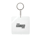 Personalized Square Keychain — Custom Photo or Design Insert