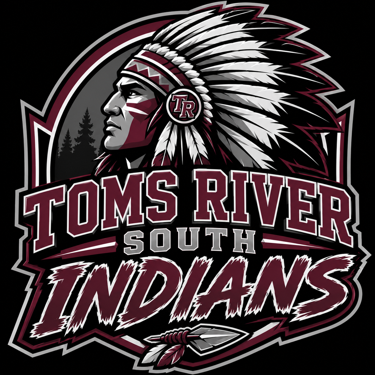 Toms River  High School South Football Hooded Sweatshirt