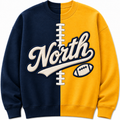 CUSTOM Two Tone High School North Crewneck